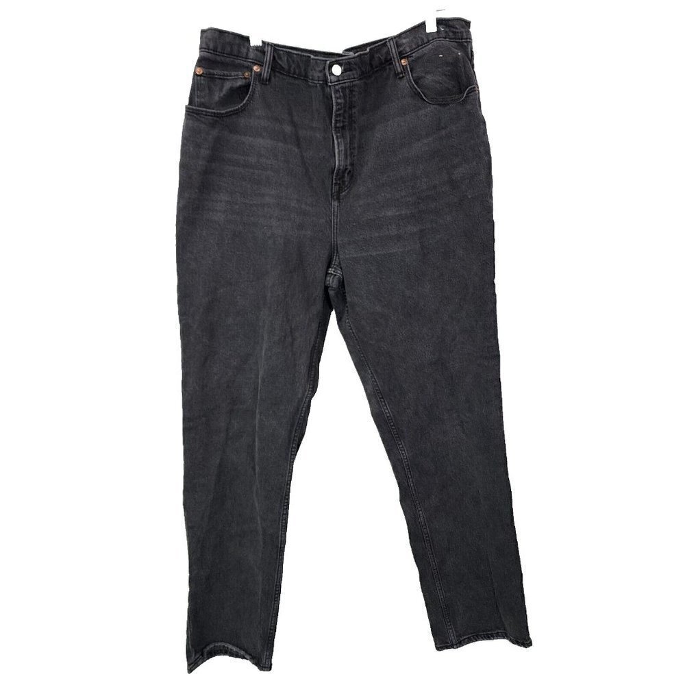 Abercrombie & Fitch The 90's Straight Ultra High‎ Rise 35/20L Gray Wash Black